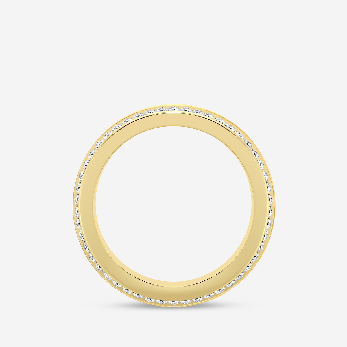 Additional Image 1 for  1 ctw Round Lab Grown Diamond 7mm Beveled Edge Satin Finish Eternity Band